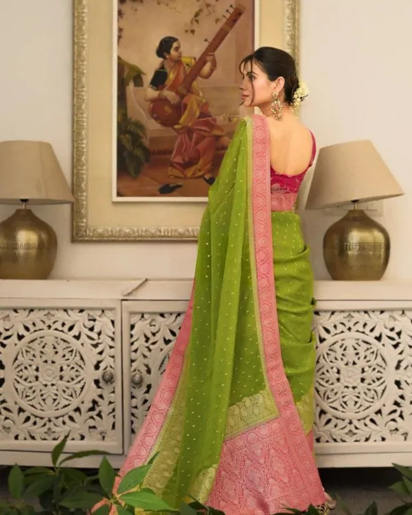 Olive_Magenta_Lichi_Silk_Saree_Default_Title
