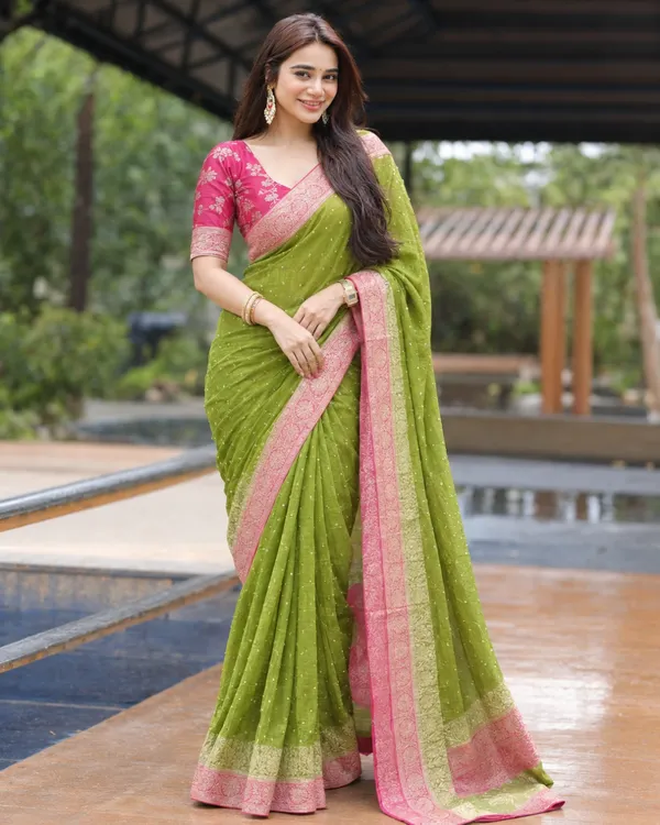 Olive_Magenta_Lichi_Silk_Saree_Default_Title