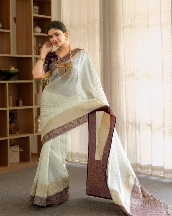 Sage_Plum_Lichi_Silk_Saree_Default_Title