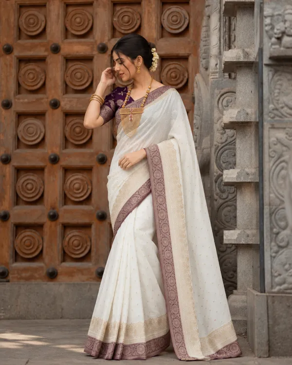 Sage_Plum_Lichi_Silk_Saree_Default_Title