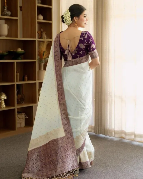 Sage_Plum_Lichi_Silk_Saree_Default_Title