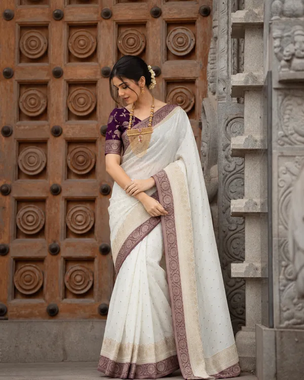 Sage_Plum_Lichi_Silk_Saree_Default_Title