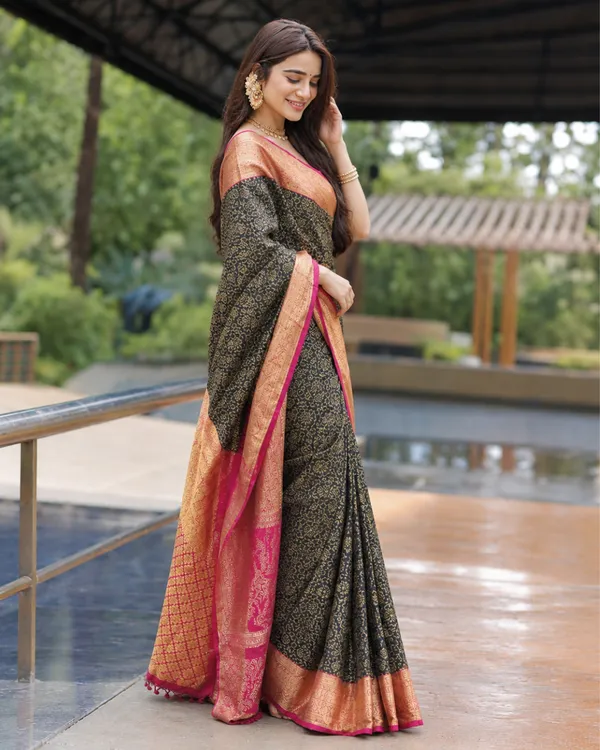 Black_Copper_Lichi_Silk_Saree_Default_Title