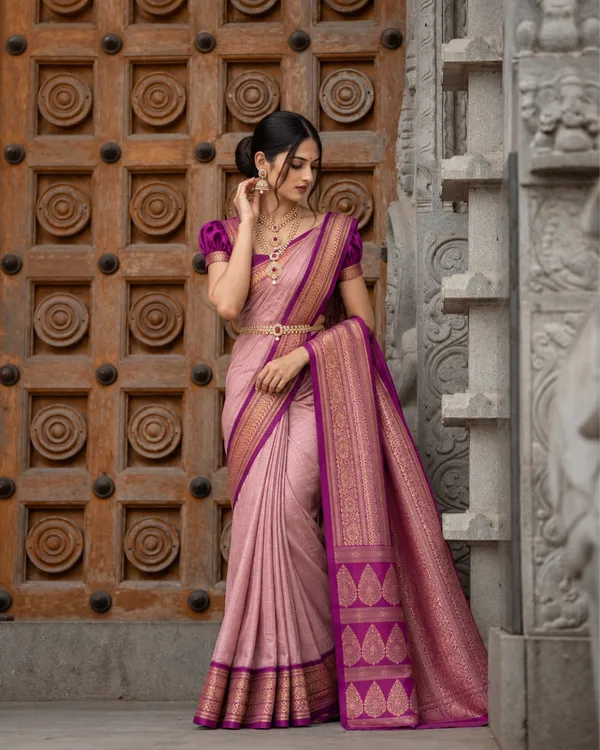 Mauve_Violet_Lichi_Silk_Saree_Default_Title
