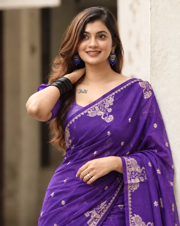 Purple_Elephant_Motif_Silk_Saree_Default_Title