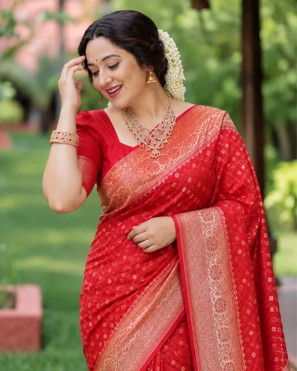 Crimson_Floral_Lichi_Silk_Saree_Default_Title