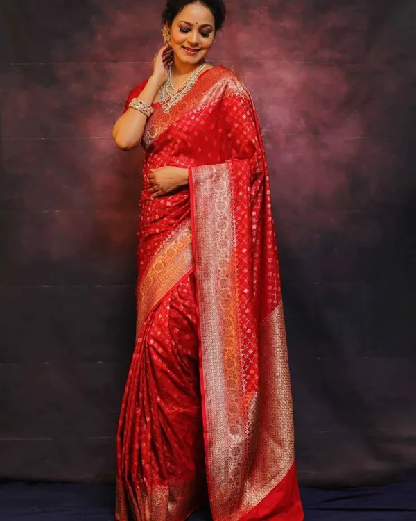 Crimson_Floral_Lichi_Silk_Saree_Default_Title