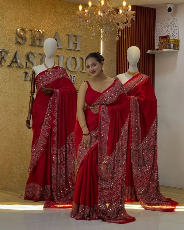 Sudha_Red_Mirror_Work_Saree_Default_Title