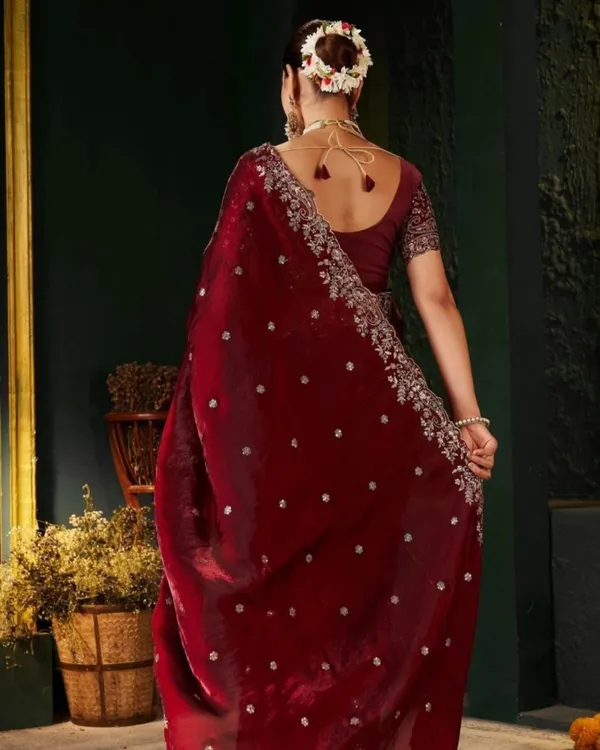 Wine_Maroon_Embroidered_Fandy_Saree_Default_Title