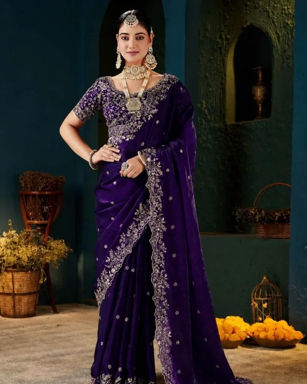 Royal_Violet_Embroidered_Fandy_Saree_Default_Title