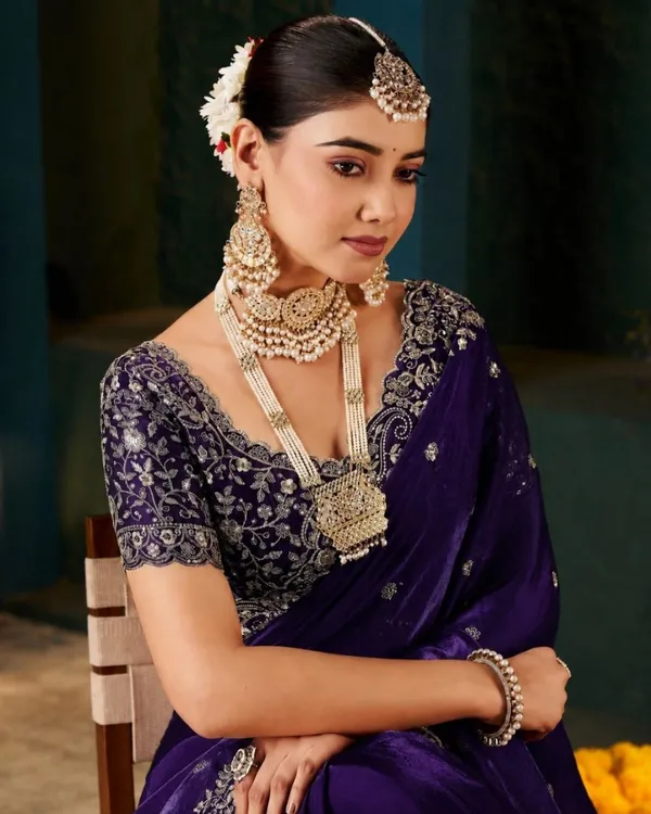 Royal_Violet_Embroidered_Fandy_Saree_Default_Title