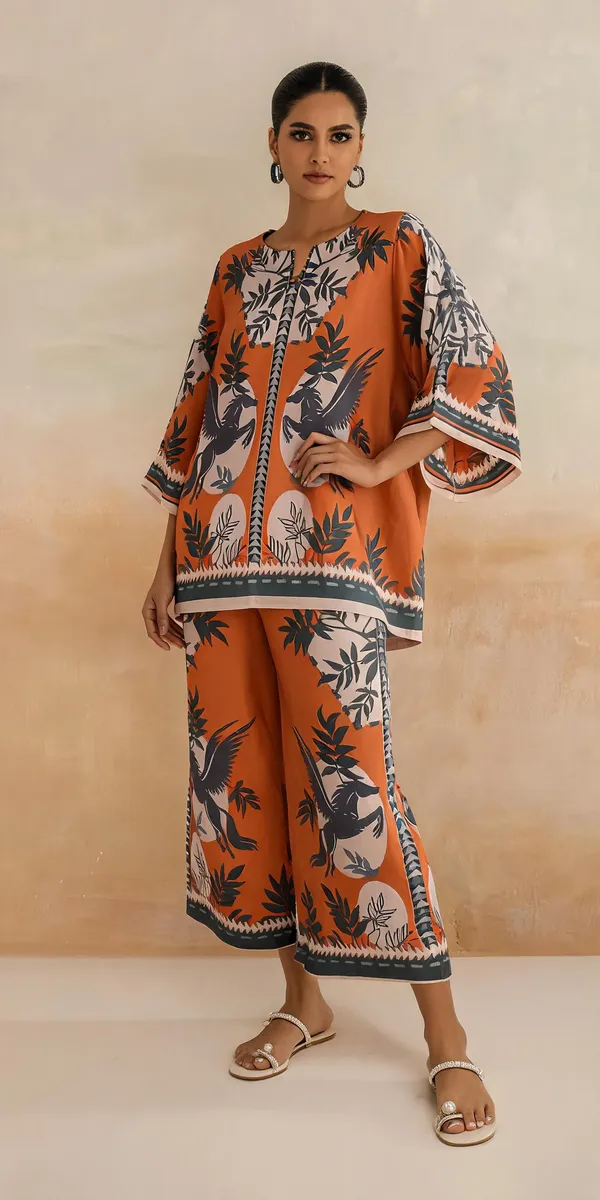 Orange_Orchid_Bloom_Co-ord_Set