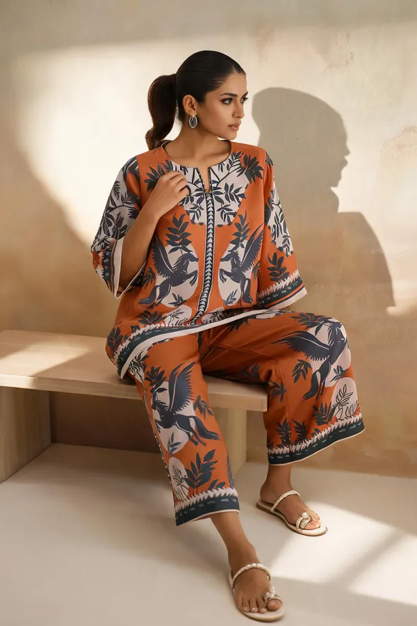 Orange_Orchid_Bloom_Co-ord_Set