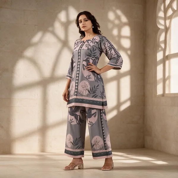 Elegant_Grey_Fusion_Co-ord_Set_for_Women