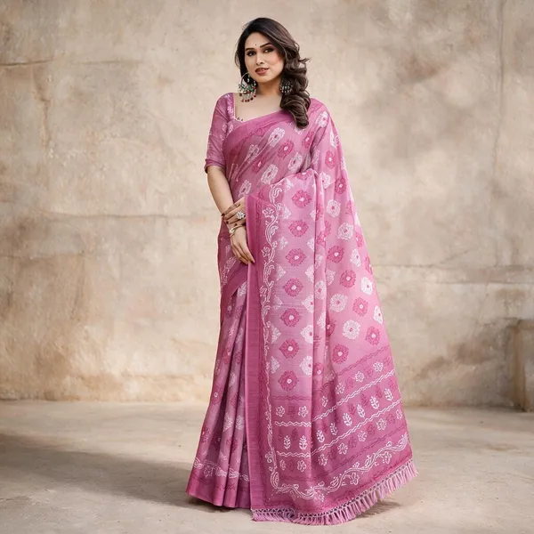 Mauve_Lilac_Linen_Cotton_Saree_with_Floral_Print