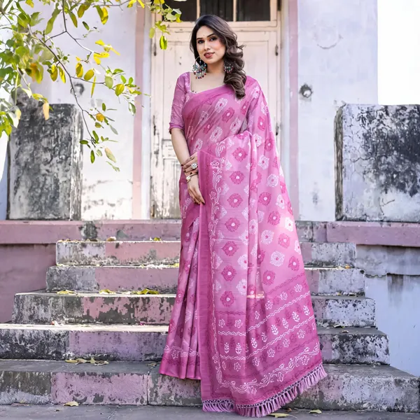 Mauve_Lilac_Linen_Cotton_Saree_with_Floral_Print