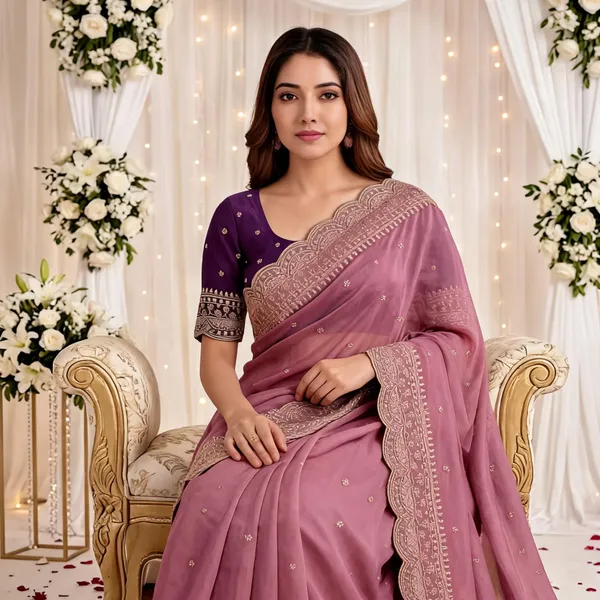 Rose_Pink_Embroidered_Georgette_Saree_with_Contrast_Embroidered_Blouse