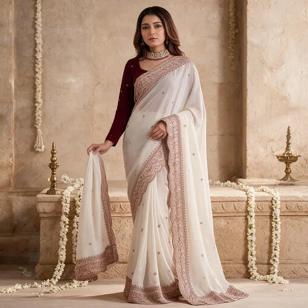 White_Fab-Star_Georgette_Saree_with_Elegant_Embroidery