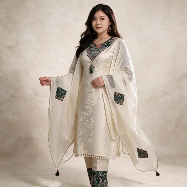 Cream_Banarasi_Handwork_Suit_Set_with_Jacquard_Dupatta