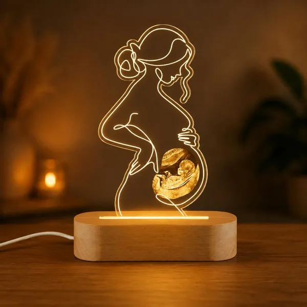 Tokens_N_Tales_Wooden_LED_Pregnancy_Silhouette_Table_Lamp_|_Gift_for_Mom