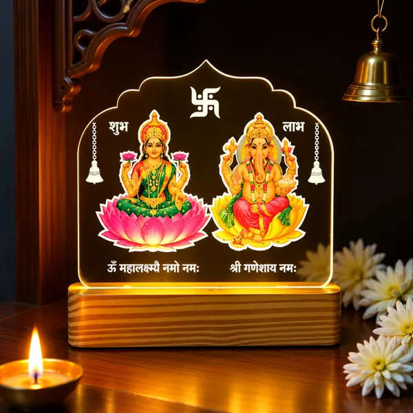 Tokens_N_Tales_Acrylic_Religious_Lakshmi_Ganesh_LED_Table_Decor