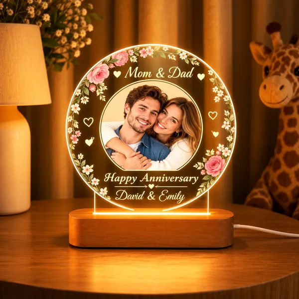Acrylic_Floral_Personalized_LED_Photo_Frame_With_Wooden_Base