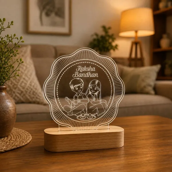 Tokens_N_Tales_Acrylic_Raksha_Bandhan_Engraved_LED_Lamp_|_Rakhi_Gift