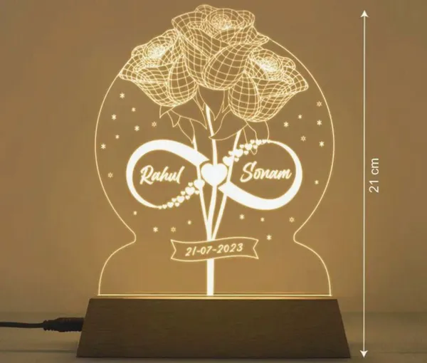 Tokens_N_Tales_Acrylic_Romantic_Floral_Personalized_LED_Lamp_|_Couple_Gift