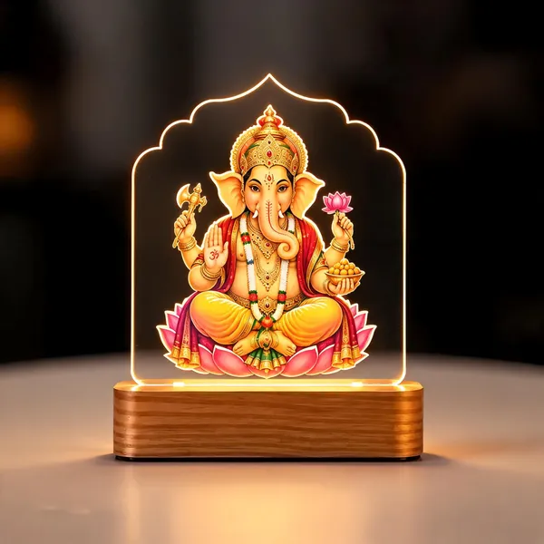 Acrylic_Devotional_Ganesha_LED_Table_Lamp_With_Wooden_Base