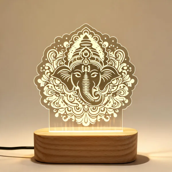 Acrylic_Devotional_Ganesha_LED_Table_Lamp_With_Wooden_Base