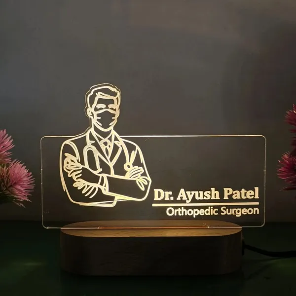 Tokens_N_Tales_Acrylic_LED_Orthopedic_Surgeon_Name_Plate_|_Gift_for_Doctor