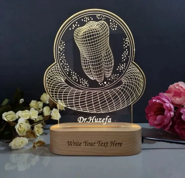 Acrylic_Dental_Tooth_Personalized_LED_Table_Lamp