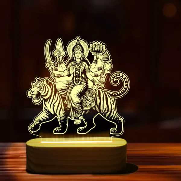 Tokens_N_Tales_Acrylic_Durga_Maa_Religious_LED_Lamp_|_Gift_for_Mom