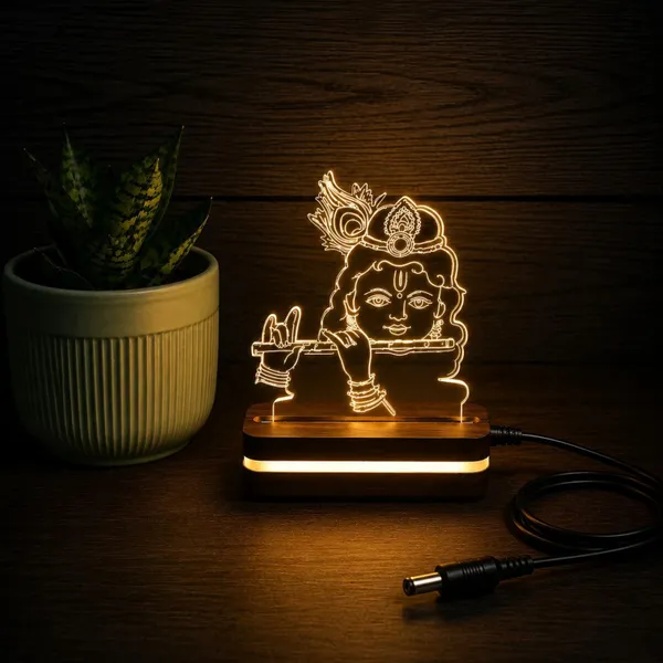 Acrylic_Wooden_Base_Krishna_LED_Table_Lamp