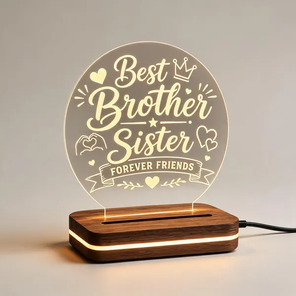 Acrylic_Brother_Sister_Rakhi_LED_Table_Lamp_With_Wooden_Base