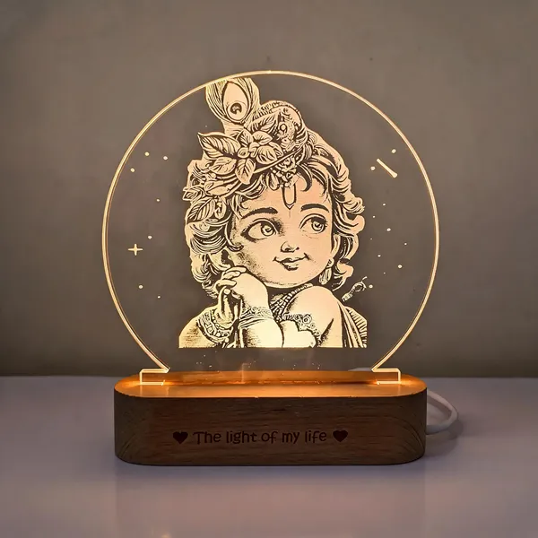 Wood_Devotional_Krishna_Engraved_LED_Table_Lamp