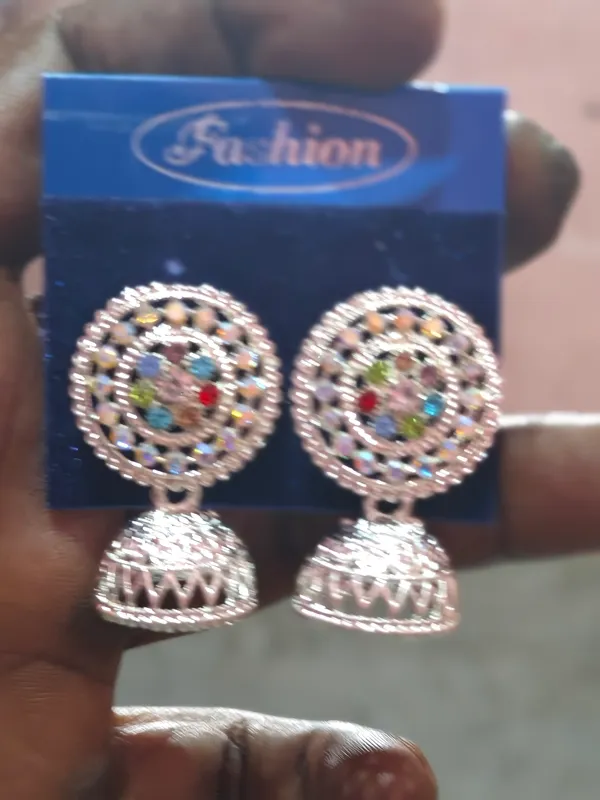 Silver_Tone_Multicolor_Stone_Jhumka_Earrings_for_Women