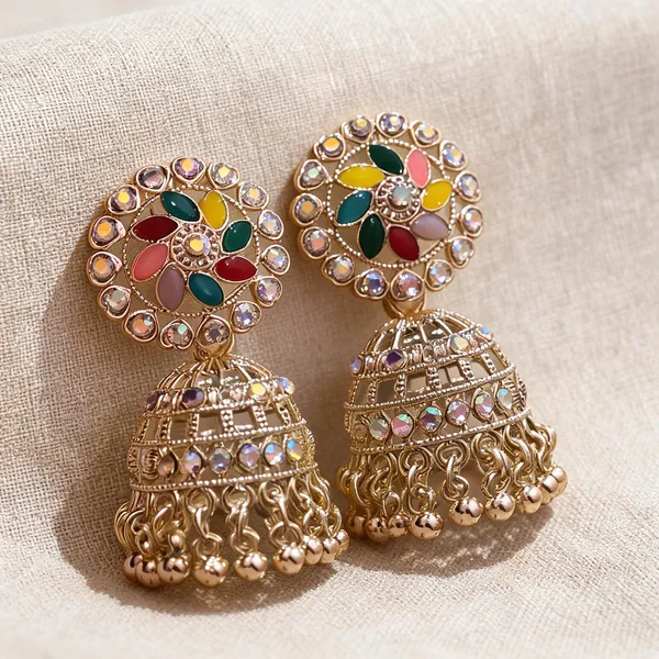 Gold_Tone_Multicolor_Stone_Jhumka_Earrings_for_Women