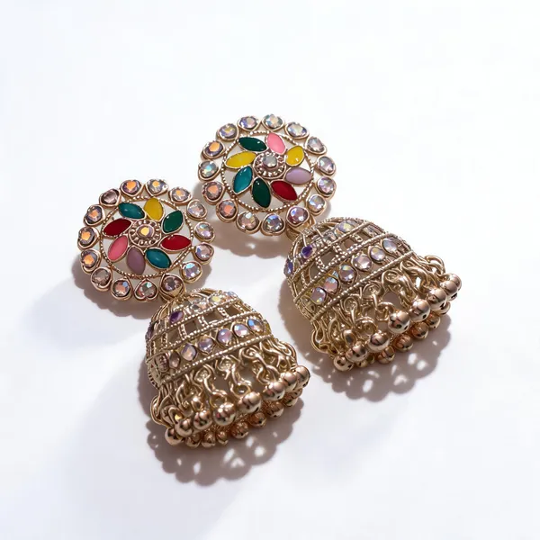 Gold_Tone_Multicolor_Stone_Jhumka_Earrings_for_Women