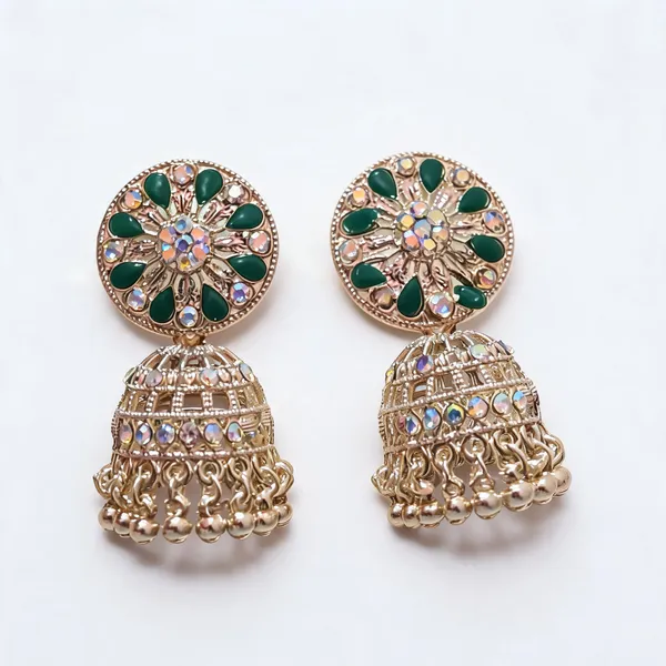 Gold-Toned_Green_Stone_Jhumka_Earrings_for_Women