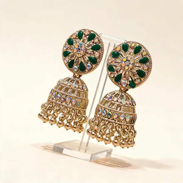 Gold-Toned_Green_Stone_Jhumka_Earrings_for_Women