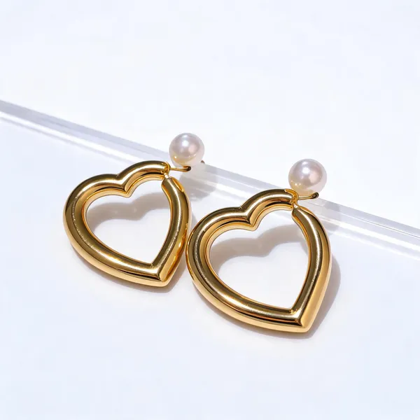 Gold_Tone_Pearl_Accent_Hoop_Earrings_for_Women