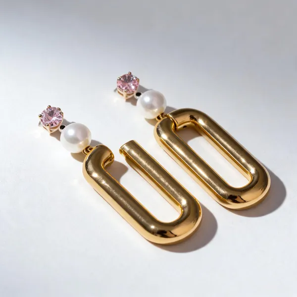 Gold_Tone_Pearl_Geometric_Drop_Earrings_for_Women