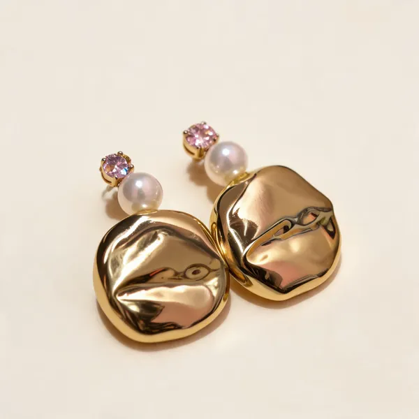 Gold_Tone_Pearl_Drop_Earrings_For_Women