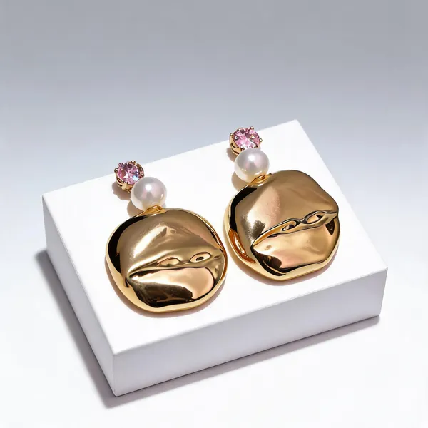 Gold_Tone_Pearl_Drop_Earrings_For_Women