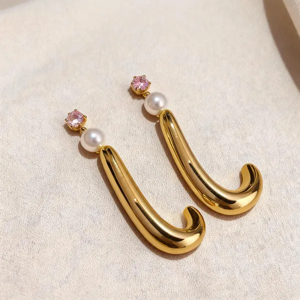 Gold_Tone_Pearl_And_CZ_Drop_Earrings_for_Women