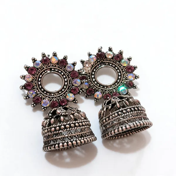 Silver_Tone_Stone_Studded_Jhumka_Earrings_for_Women