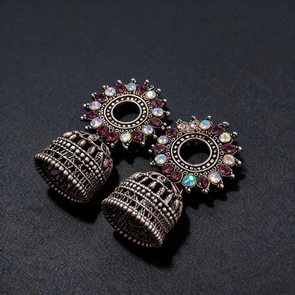 Silver_Tone_Stone_Studded_Jhumka_Earrings_for_Women