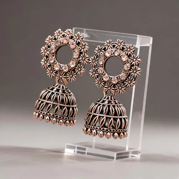 Rose_Gold_Tone_Floral_Jhumka_Earrings_for_Women