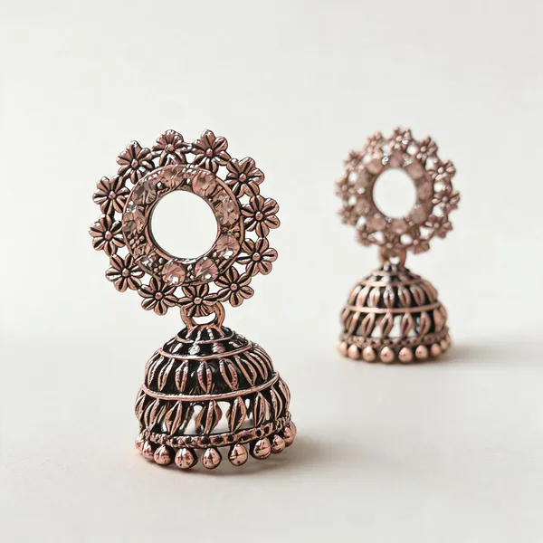 Rose_Gold_Tone_Floral_Jhumka_Earrings_for_Women